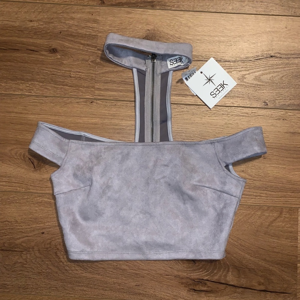 Lavender Off the Shoulder Choker Top